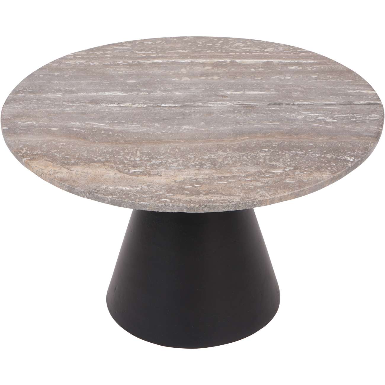 Clifton II Charcoal Black & Dark Travertine Coffee Table Small